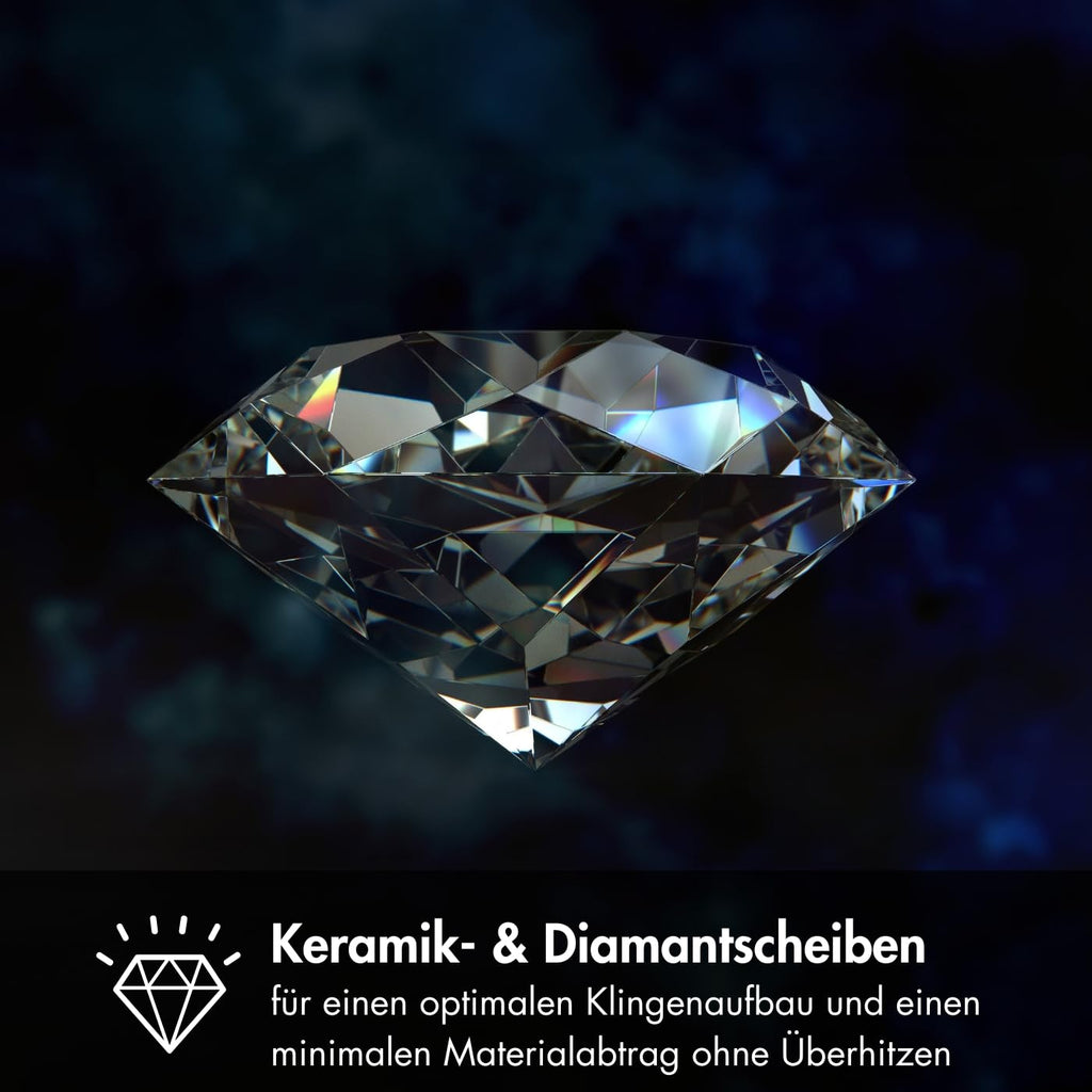Messerschärfer CX125DE 3 Stufen 15° Schleifwinkel mit Diamantscheiben für Küchen Jagd und Gewerbemesser