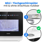 Tischgeschirrspüler TSG 5702 mit 5-Liter-Tank 6 Programme 3 Maßgedecke Energieeffizienzklasse C Touch-Bedienung