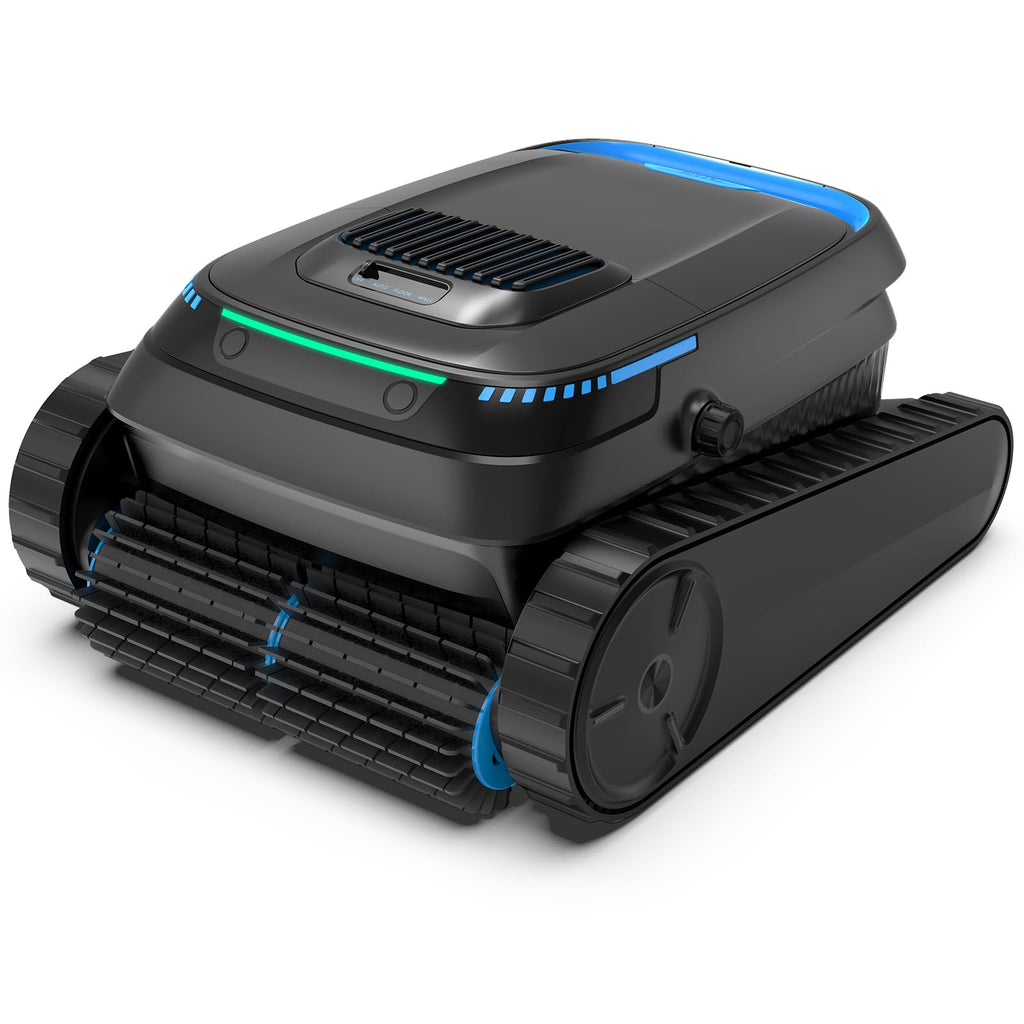 Poolroboter PC10 Boden Wand Wasserlinie 18927 LPH 120 Min Laufzeit 5200 mAh 4 l Filterkorb 150 µm für Pools bis 170 m²