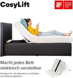 Elektrischer Bettlift CosyLift für Matratzen bis 110 cm 150 kg 102 × 70 cm mit Motor und Handschalter