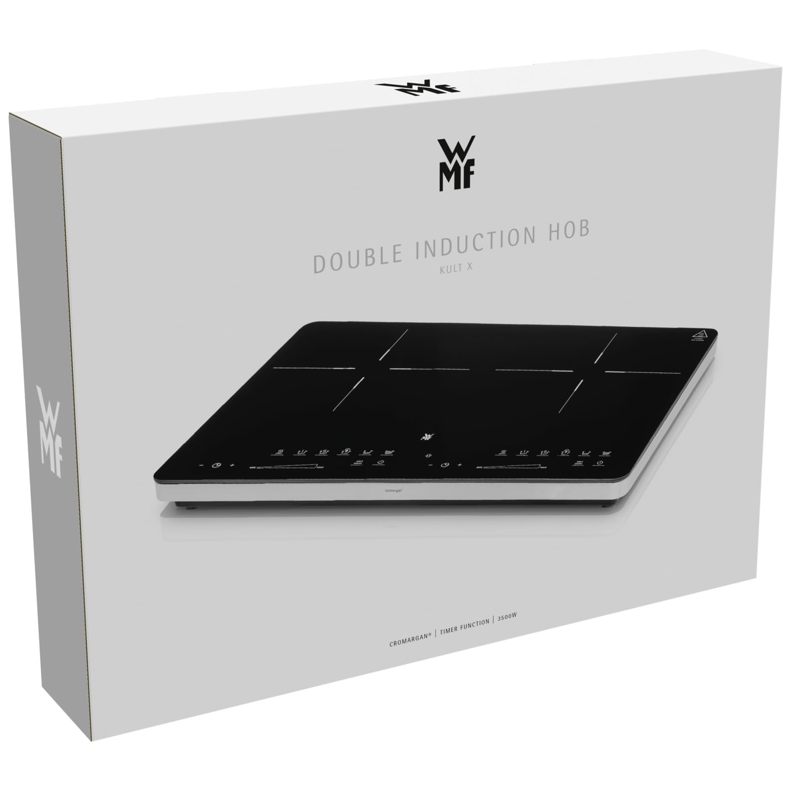 Induktionskochfeld Kult X Doppel 0415320011 2 Platten 2 Kochzonen 3500 W 8 Stufen Topferkennung Touch-Display Timer