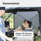 Quick Hub Square Pop Up Pavillon 2,44 x 2,44 m Camping Pavillon UV-Schutz wasserabweisend