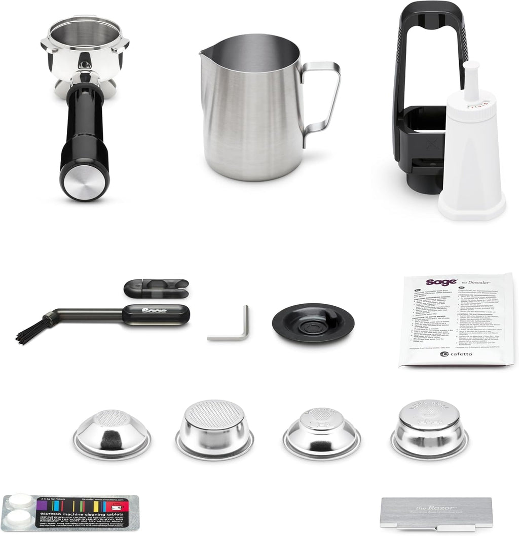 Espressomaschine Barista Express Impress SES876BSS4EEU1 25 Mahlgradeinstellungen Kegelmahlwerk Milchaufschäumer 1850 W