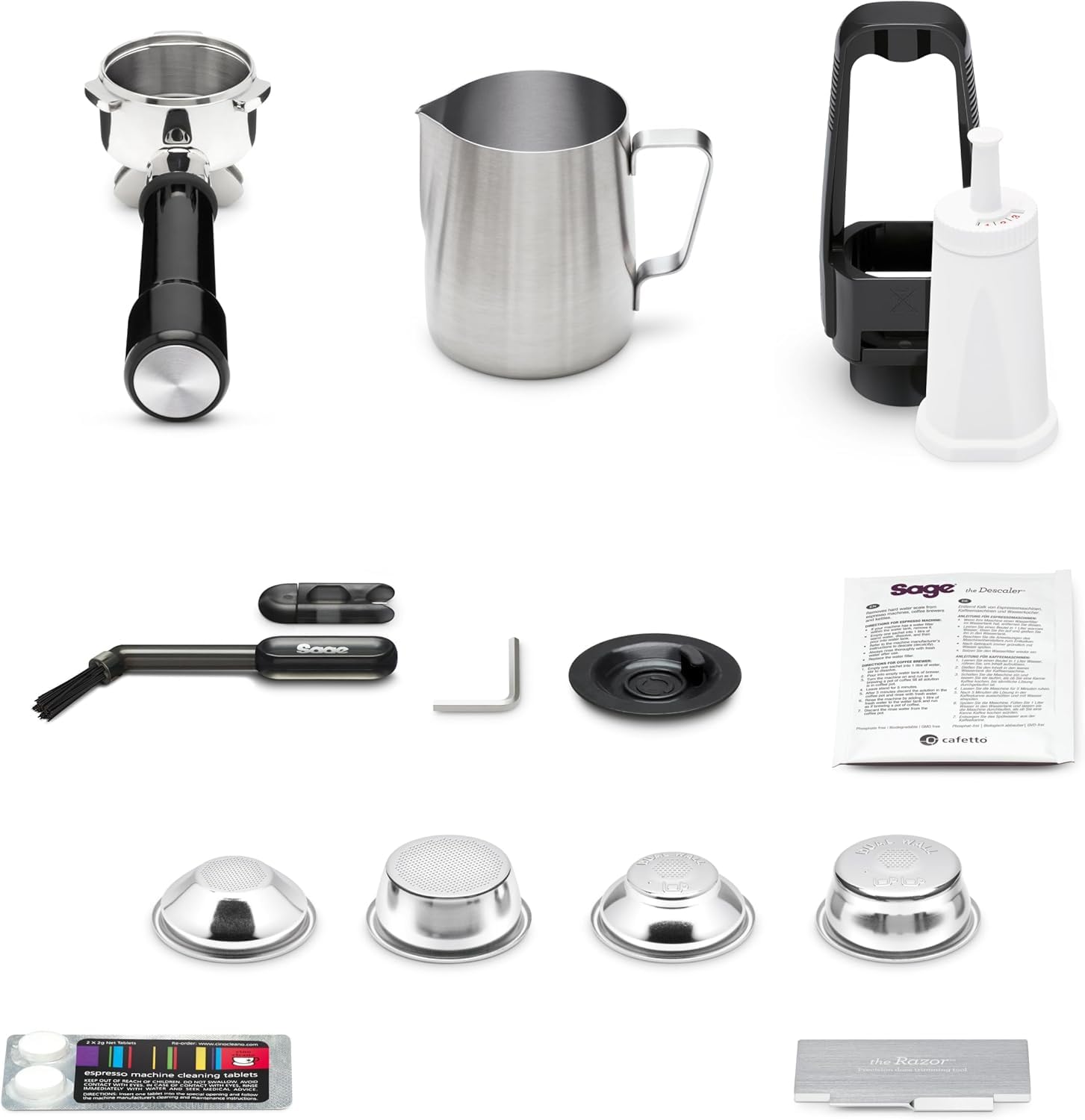 Espressomaschine Barista Express Impress SES876BSS4EEU1 25 Mahlgradeinstellungen Kegelmahlwerk Milchaufschäumer 1850 W