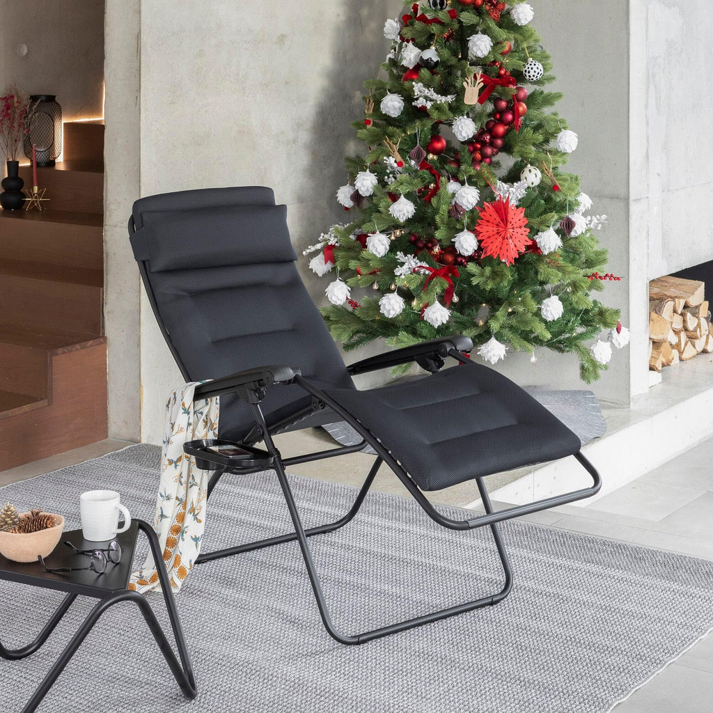 Lafuma MOBILIER Relaxliege RSX Clip AirComfort Zero Gravity Klappbar Schwarz 163 x 67 x 115 cm