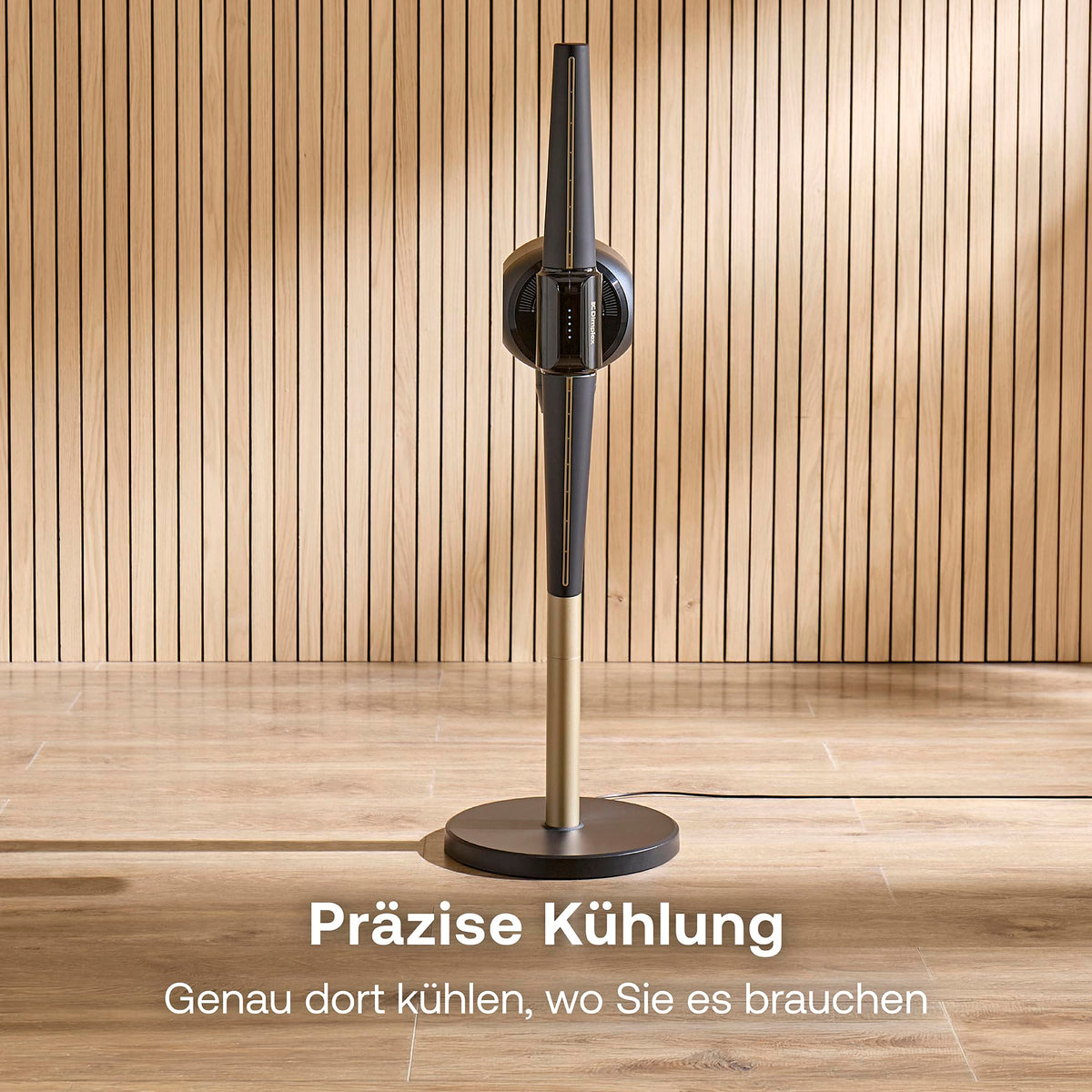 Flügelloser Standventilator FlexBlade 48 W mit 5 Stufen 36 dB 180° Luftauslässen 90° Oszillation 10-Stunden-Timer und Fernbedienung
