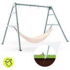 Doppelschaukel ZEST SWING HYP2014 mit Stahlgestell bis 180 kg mit Schaukel Storchennest und Hängematte
