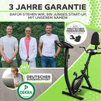 3in1 Heimtrainer Fahrrad klappbar mit Magnetwiderstand 10 Stufen tiefem Einstieg SoftFoam Sitz und 140 kg Belastbarkeit