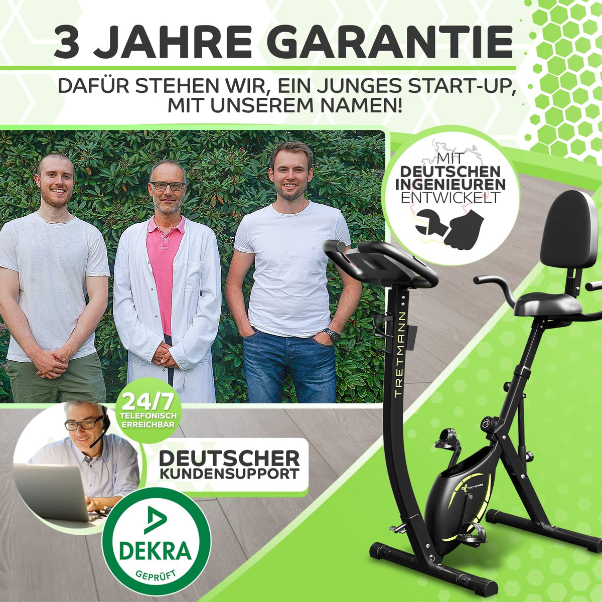 3in1 Heimtrainer Fahrrad klappbar mit Magnetwiderstand 10 Stufen tiefem Einstieg SoftFoam Sitz und 140 kg Belastbarkeit