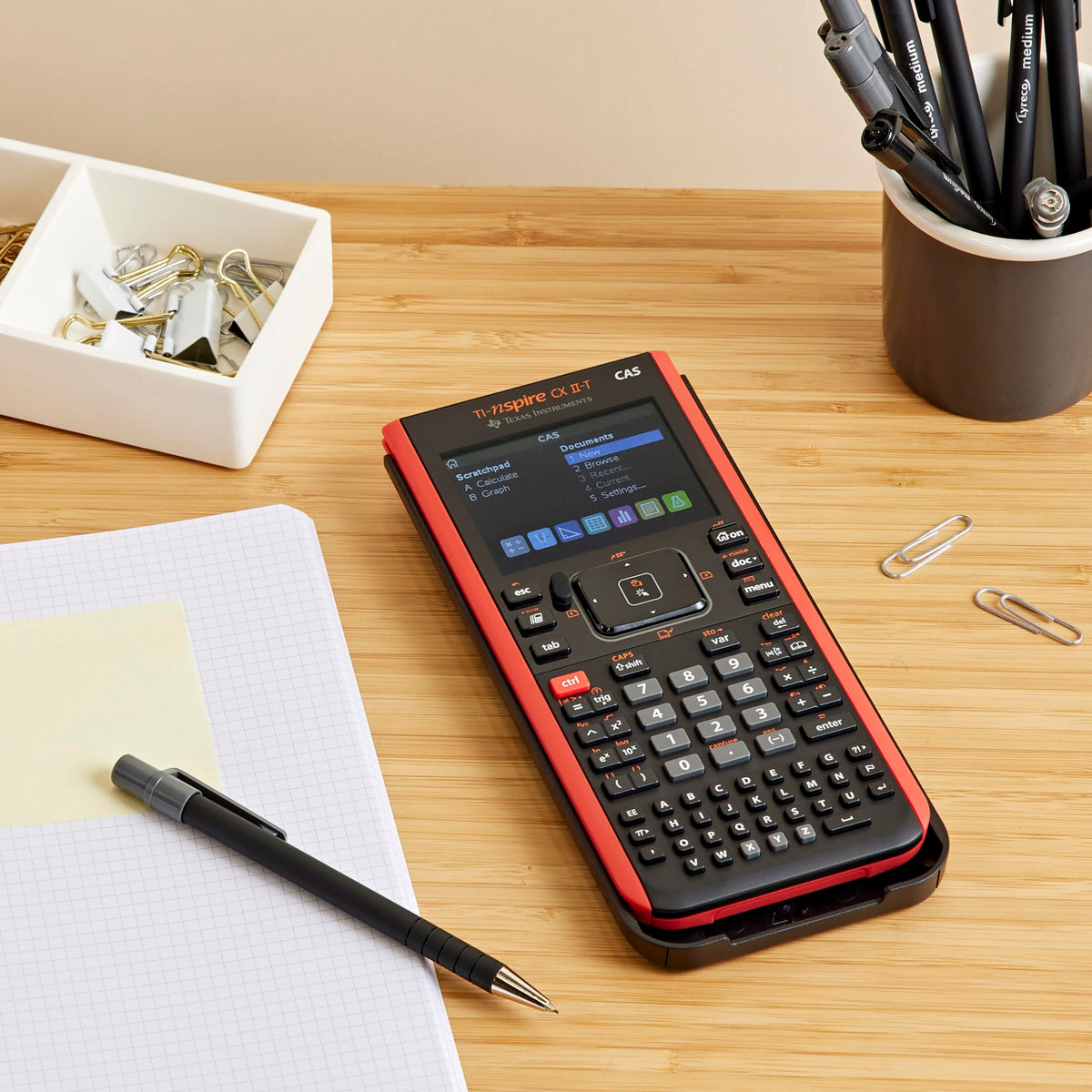 Grafikrechner TI-Nspire CX II-T CAS mit Farbdisplay 3D-Anzeige 90 MB Speicher und wiederaufladbarem Akku