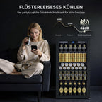 Getränkekühlschrank YC-86 86 Liter mit 4 Ablagen Glasfront LED-Beleuchtung und digitaler Temperaturregelung