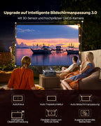 Smart Beamer P62 Pro 1080P 1300 ANSI 4K Unterstützung Autofokus 6D Trapezkorrektur WiFi 6 Bluetooth 5.2 Dolby Audio