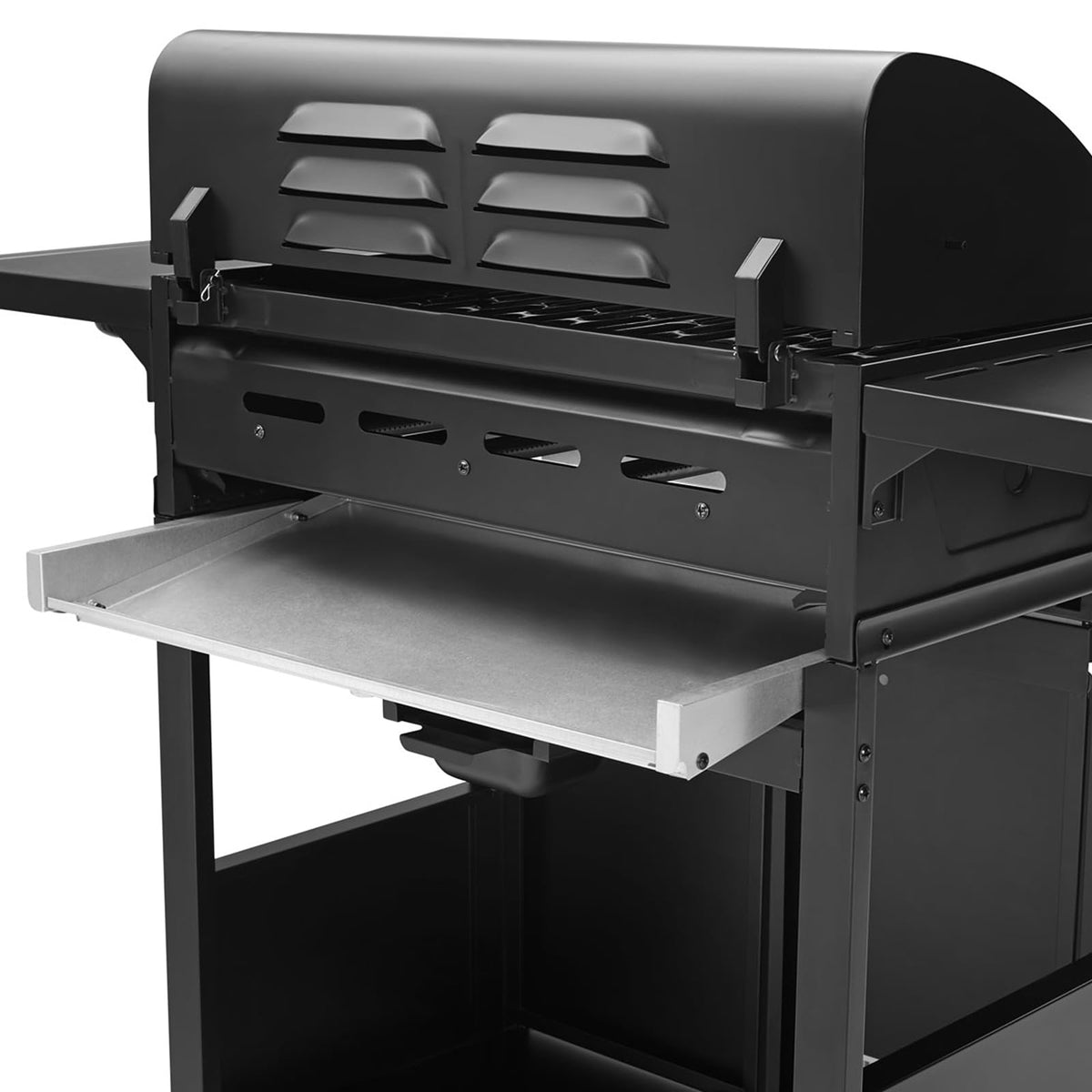 Gasgrill Grillwagen BASIC 4+1 mit 4 Edelstahlbrennern 1 Seitenkocher und 61 x 32 cm Grillfläche