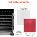 Dörrautomat CP267-FD 650W 6 Edelstahl-Tabletts 35-75°C 48 Std. Timer LED-Display