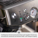 Espressomaschine Barista Express Impress SES876BSS4EEU1 25 Mahlgradeinstellungen Kegelmahlwerk Milchaufschäumer 1850 W