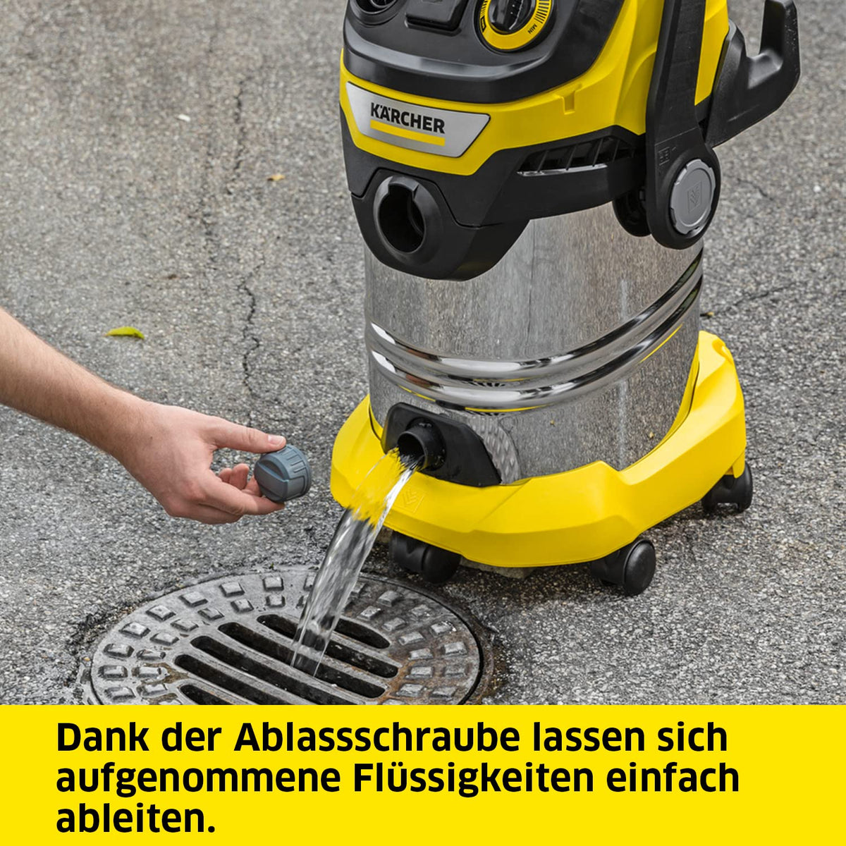 Nass-Trockensauger WD 6 P S V-30/8/35/T 1300 W 30 l Edelstahlbehälter 8 m Kabel 3,5 m Saugschlauch