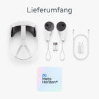 Virtual-Reality-Headset Quest 3 512 GB Mixed Reality 4K Display Snapdragon XR2 Gen 2 2064 × 2208 Pixel pro Auge Gorilla Tag Bundle