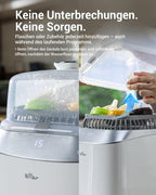 Bottle Washer Pro Automatischer Flaschenreiniger Sterilisator und Trockner für Babyflaschen 5 Modi 72 Stunden Aufbewahrung 90 Reinigungstabletten