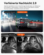 2K Dashcam N2X Dualkamera 2.5K 60FPS vorne und 1080P innen STARVIS 2 HDR 5GHz WLAN GPS Nachtsicht Sprachsteuerung