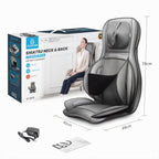 Shiatsu Massagesitzauflage mit Wärme 3D-Knetmassage Rollenmassage 3 Intensitätsstufen 15-Minuten-Timer für Nacken Rücken Schultern