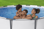 Aufstellpool Steel Pro MAX 366 x 100 cm 9150 l mit Filterpumpe 2006 l/h Sicherheitsleiter rund Modell 56418