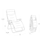 Lafuma MOBILIER Relaxliege RSX Clip AirComfort Zero Gravity Klappbar Schwarz 163 x 67 x 115 cm