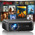 Smart Beamer P62 Pro 1080P 1300 ANSI 4K Unterstützung Autofokus 6D Trapezkorrektur WiFi 6 Bluetooth 5.2 Dolby Audio