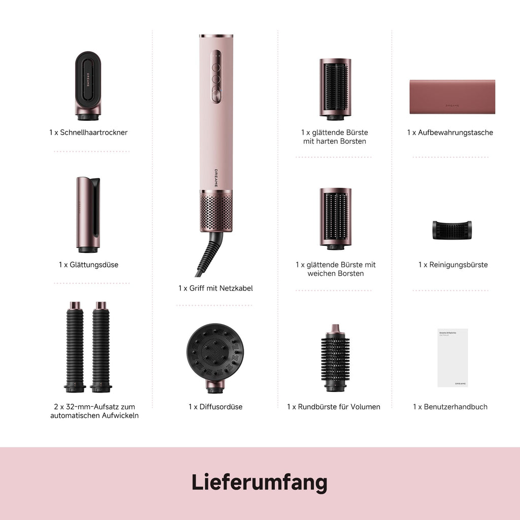 8-in-1 Airflow Multi-Styler AMF18A 1300 W zum Trocknen Glätten Locken mit Kaltluftfunktion für alle Haartypen
