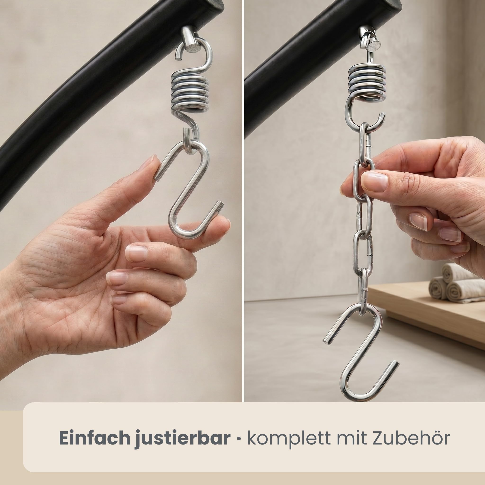 Hängesessel Gestell freistehend Stahl bis 150 kg für Hängestuhl Hängesitz Indoor Outdoor Balkon Terrasse Garten