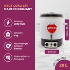 Einkochautomat WAT 15-A 29L 1800W Präzisionsthermostat Zeitschaltuhr Auslaufhahn Emaille