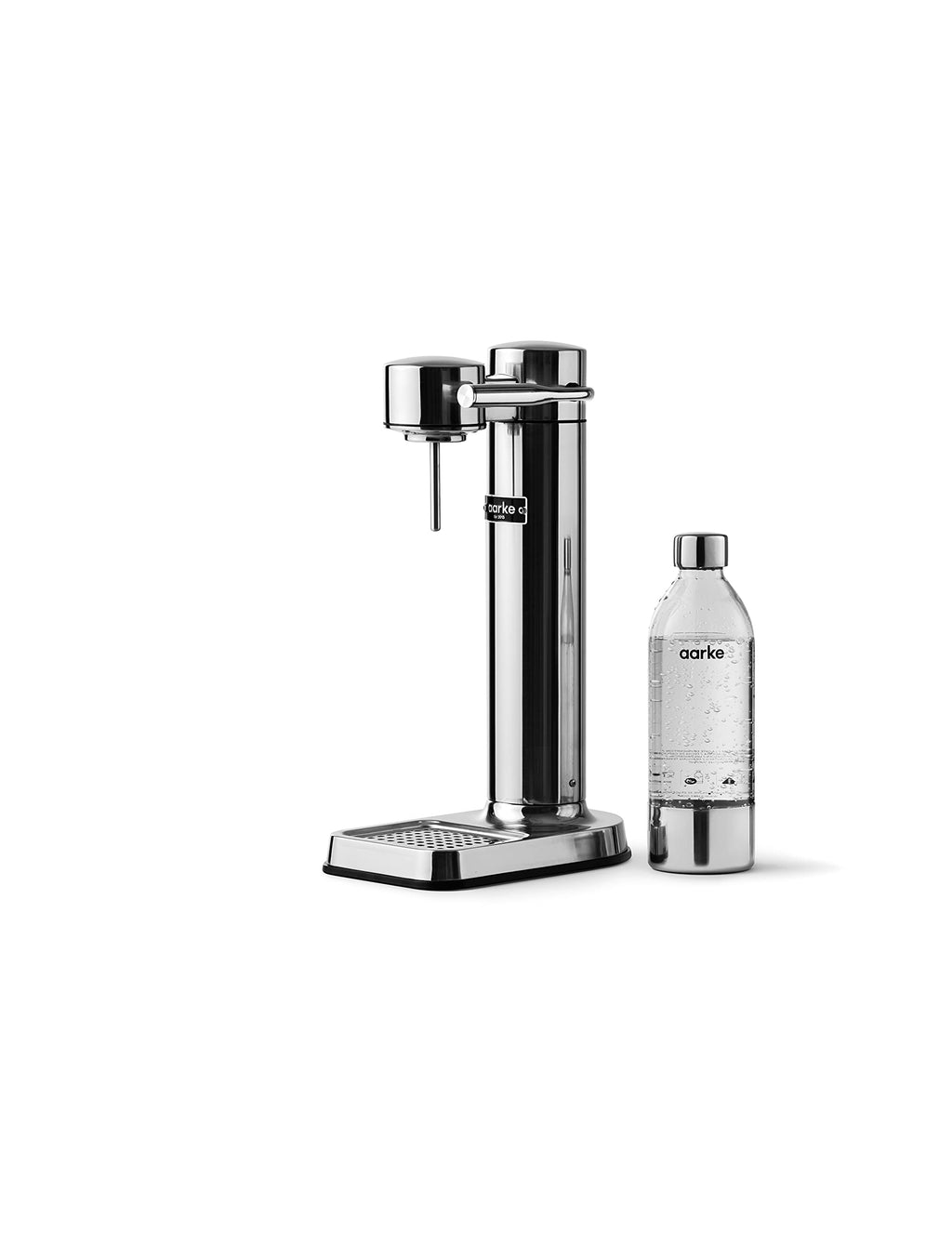 Wassersprudler Carbonator 3 Edelstahl 800 ml manuell 2 BPA-freie PET-Flaschen Auffangschale