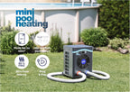 Pool Wärmepumpe Mini HPM20 Heizsystem für Aufstellpools bis 20 m³ 230V kompakte Poolheizung für Holz und Stahlrahmen Pools Grau