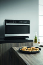 Multifunktionsmikrowelle MW 3391 SX 33 L 1000 W mit Heißluft Grill CrispFry Dampfgaren und Dampfgarbehälter