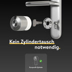 Elektronisches Türschloss Smart Lock Pro Bluetooth WLAN Matter App-Steuerung Fernzugriff Auto-Lock 1,5 Sekunden Montage ohne Zylindertausch