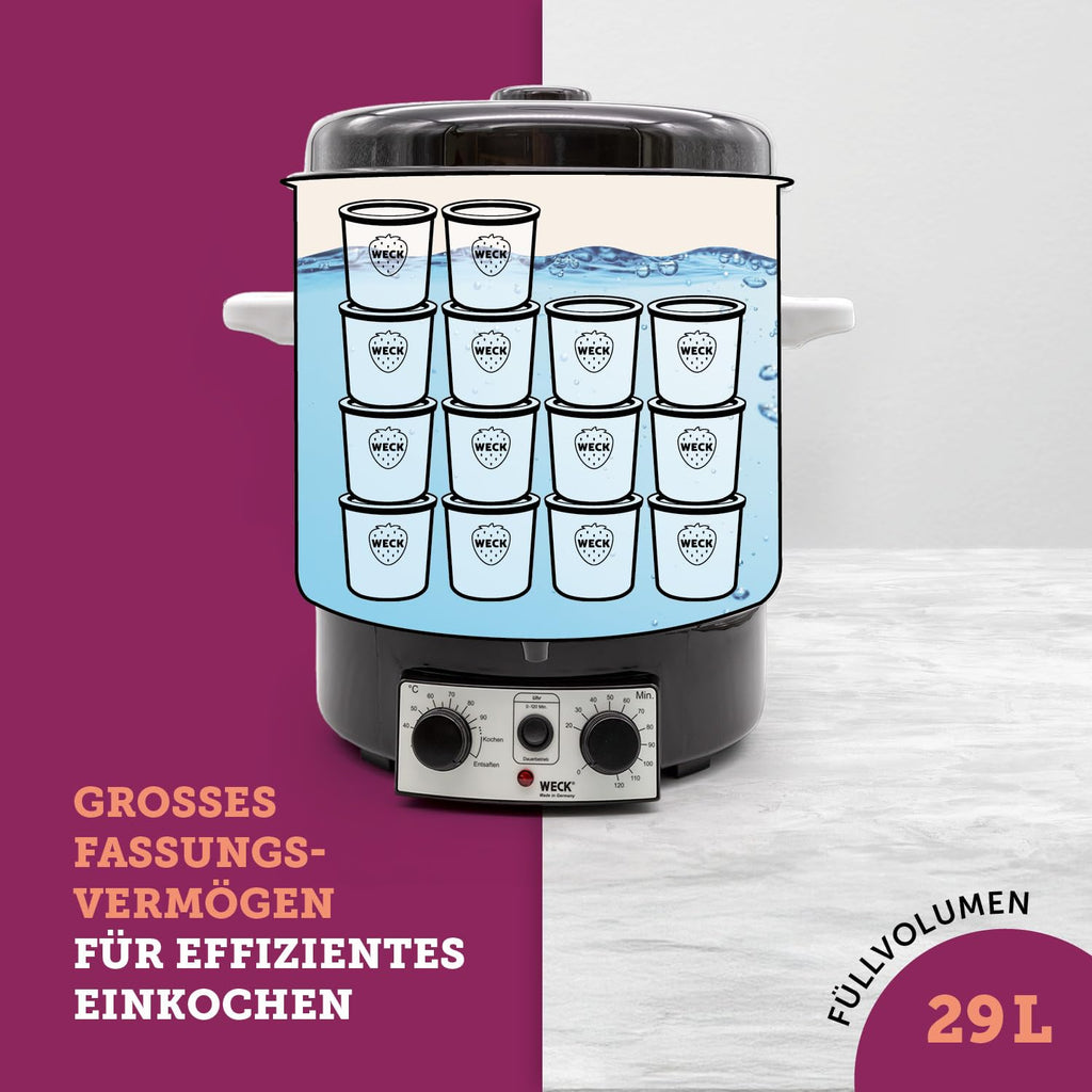 Einkochautomat WAT 15-A 29L 1800W Präzisionsthermostat Zeitschaltuhr Auslaufhahn Emaille