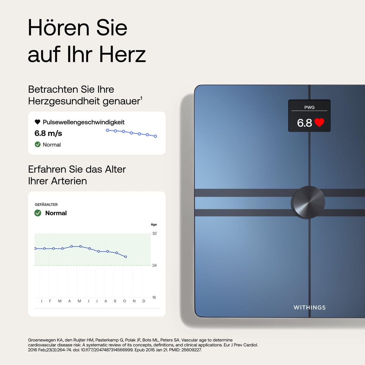 Körperanalysewaage Body Comp WBS12 Multifrequenz BIA WLAN Bluetooth 50 g Messgenauigkeit 10 Messwerte 180 kg