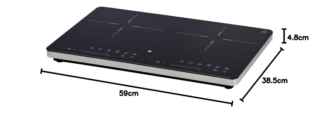 Induktionskochfeld Kult X Doppel 0415320011 2 Platten 2 Kochzonen 3500 W 8 Stufen Topferkennung Touch-Display Timer
