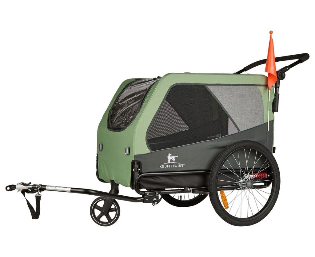 Hundeanhänger & Buggy für Hunde bis 45 kg faltbar 20 Zoll Luftreifen Federung Sicherheitsleine Reflektoren Insektenschutz