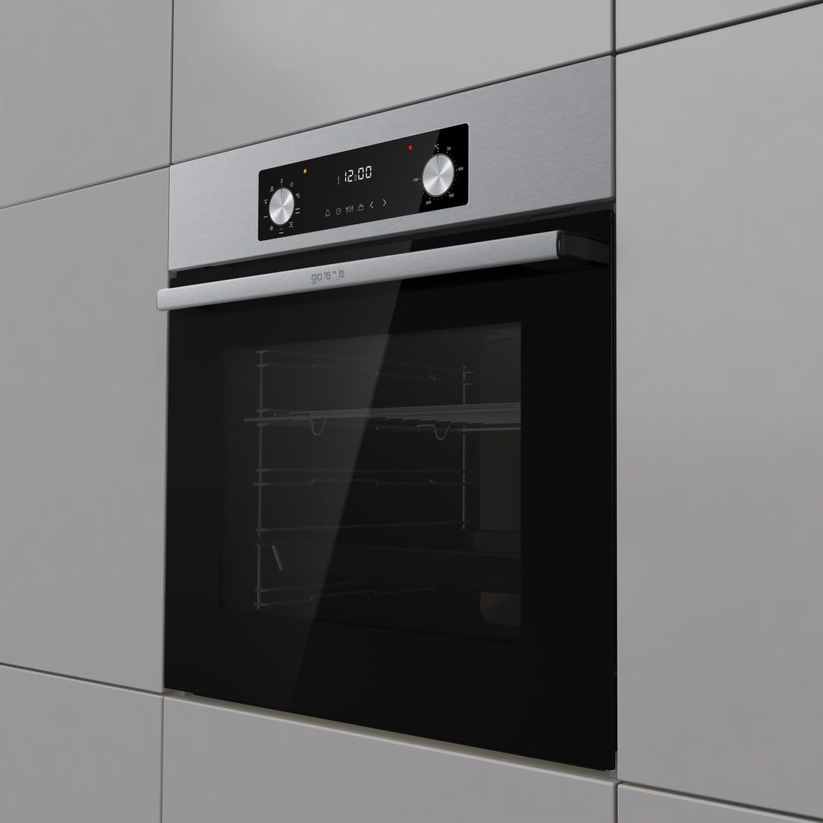 Einbaubackofen BOA6737AO1X 73 Liter Heißluft 250 °C 9 Funktionen Energieeffizienzklasse A EcoClean 2fach verglaste Tür