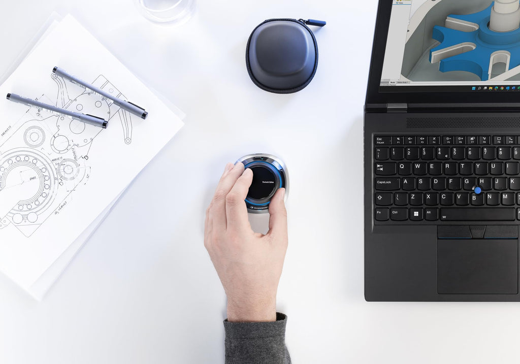 3D-Maus SpaceMouse Wireless Bluetooth Edition kabellos 2 programmierbare Tasten USB-C Akku Schwarz