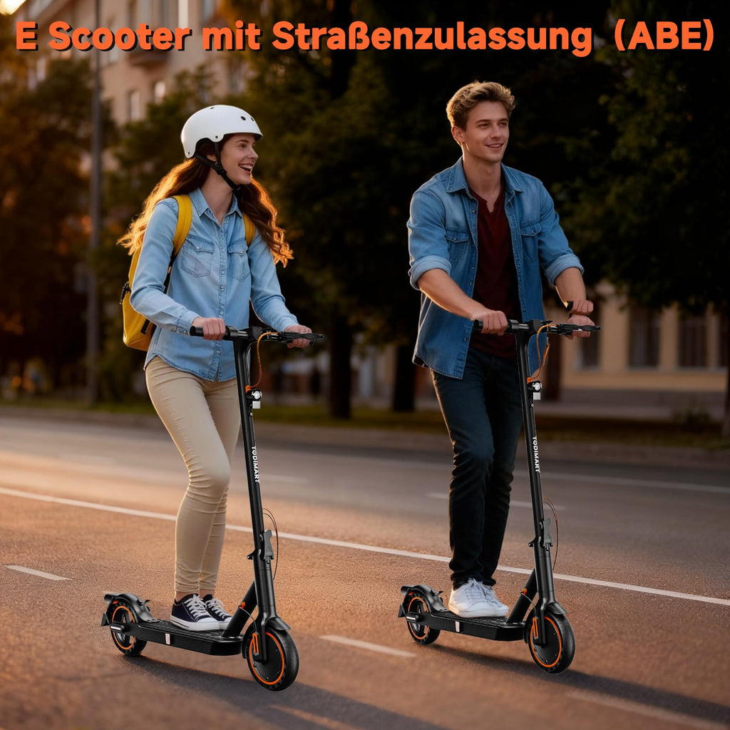 E-Scooter mit Straßenzulassung ABE S3 500 W 35 km Reichweite 20 km/h App-Steuerung 8,5 Zoll Vollgummireifen