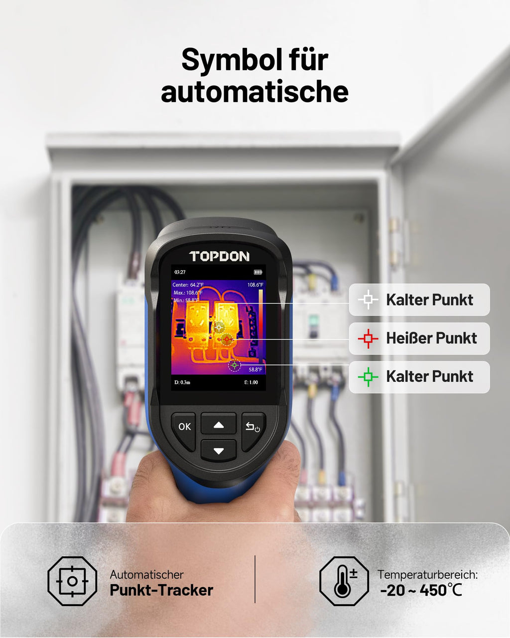 Wärmebildkamera TC004 Mini-A 240x240 TISR IR Auflösung 25Hz Infrarot Kamera mit Fotoaufnahme und Temperaturmessung