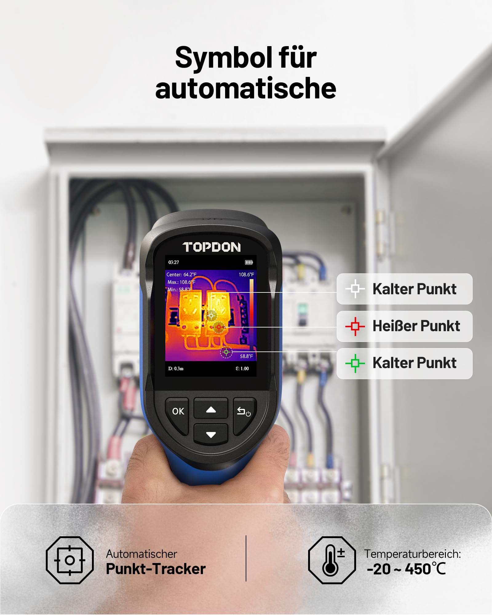 Wärmebildkamera TC004 Mini-A 240x240 TISR IR Auflösung 25Hz Infrarot Kamera mit Fotoaufnahme und Temperaturmessung