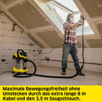 Nass-Trockensauger WD 6 P S V-30/8/35/T 1300 W 30 l Edelstahlbehälter 8 m Kabel 3,5 m Saugschlauch