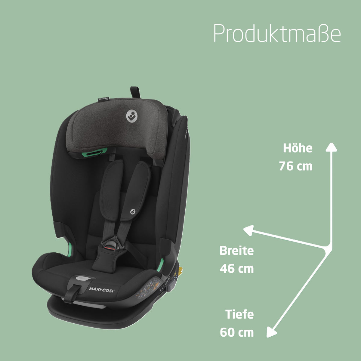 Kinderautositz i-Size Titan Plus 76-150 cm ISOFIX G-CELL Seitenaufprallschutz 4 Liegepositionen