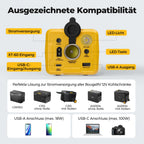 Tragbare Powerstation 266 Wh für 12V Kühlboxen 100W USB-C Schnellladung 100W Solarladung mit DC USB-A LED