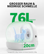 Katzentoilette selbstreinigend Pura Max 2 76 L App-Steuerung XSecure 8 kg Traglast 58 x 53 x 52,5 cm
