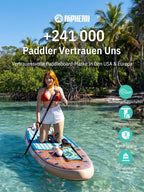 Extra Großes aufblasbares SUP Board 335 x 83 x 15 cm für 2+1 Personen bis 250 kg mit StabilTrac Finne und Kayak Sitz