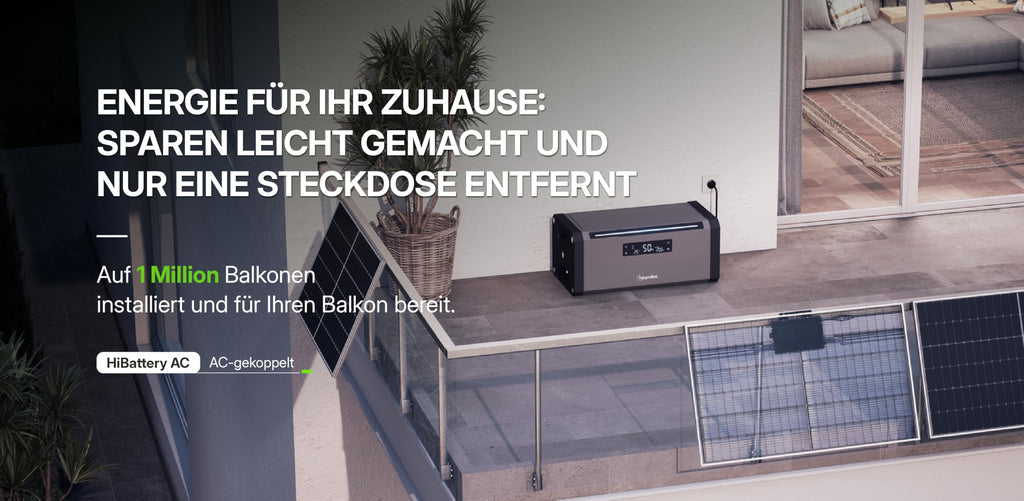 Solarbatterie HiBattery AC 1,92 kWh AC Speicher Balkonkraftwerk Photovoltaik erweiterbar 11,52 kWh