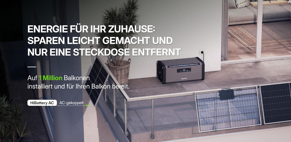 Solarbatterie HiBattery AC 1,92 kWh AC Speicher Balkonkraftwerk Photovoltaik erweiterbar 11,52 kWh